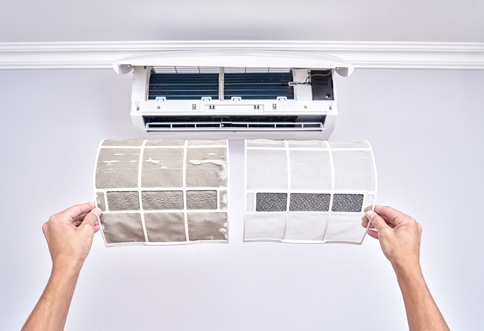 Dirty vs clean air con filters